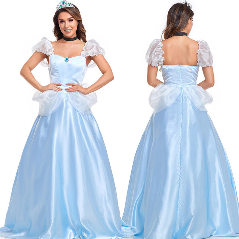 Deluxe Princess Costume Game Dress Halloween Costume Size S-2XL for Women
